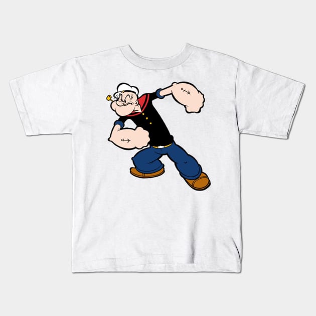 popeye Kids T-Shirt by randycathryn